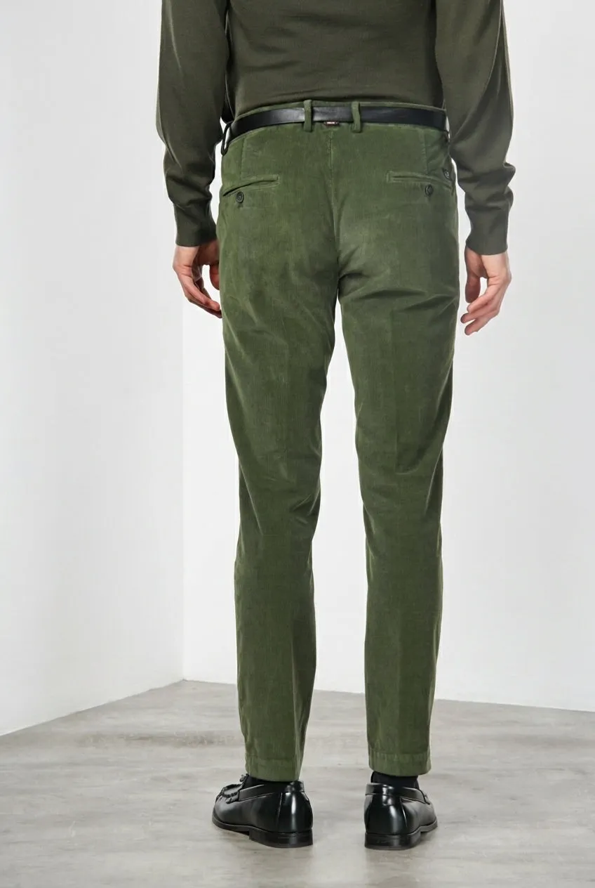 Mason's Torino pantalone chino uomo verde bosco slim