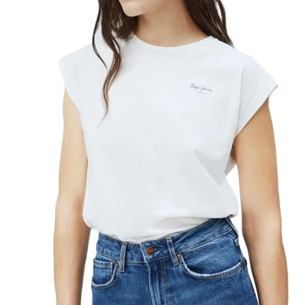 Pepe Jeans Bloom t-shirt donna corta bianca