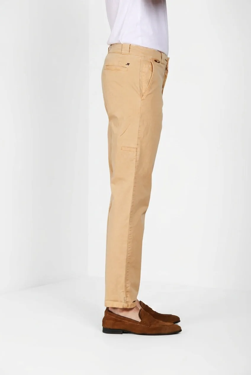 Mason's Madison M74 Chino Uomo Kaki Carrot Fit Stretch