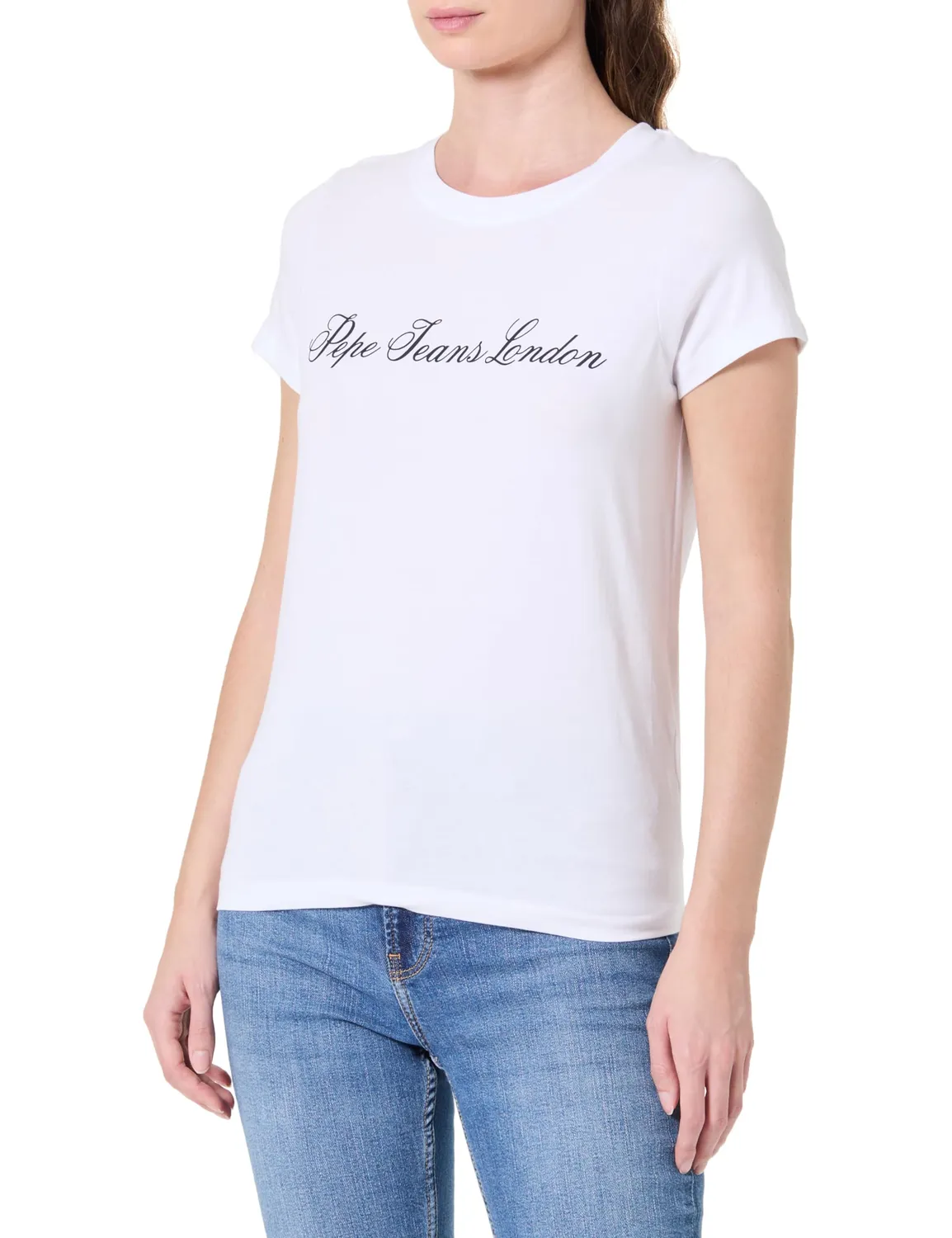 Pepe Jeans Basic Stretch t-shirt donna bianco slim