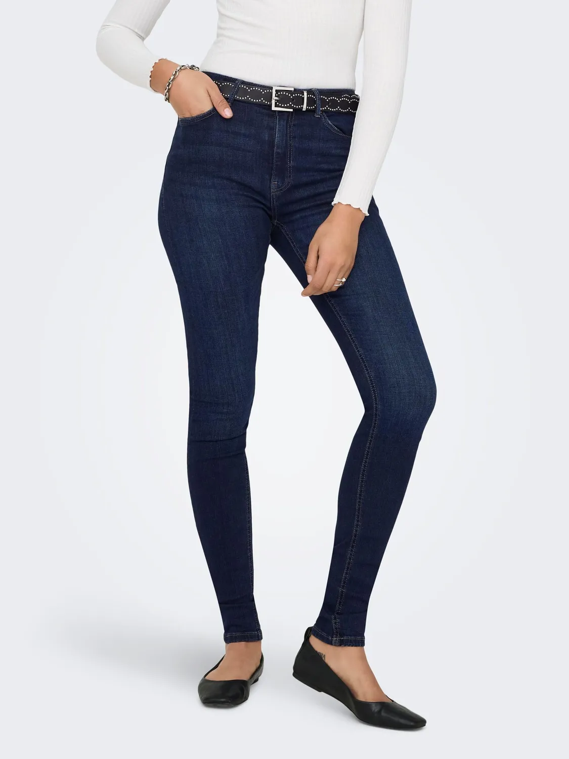 Only Onlpower jeans skinny donna vita media XL 34L