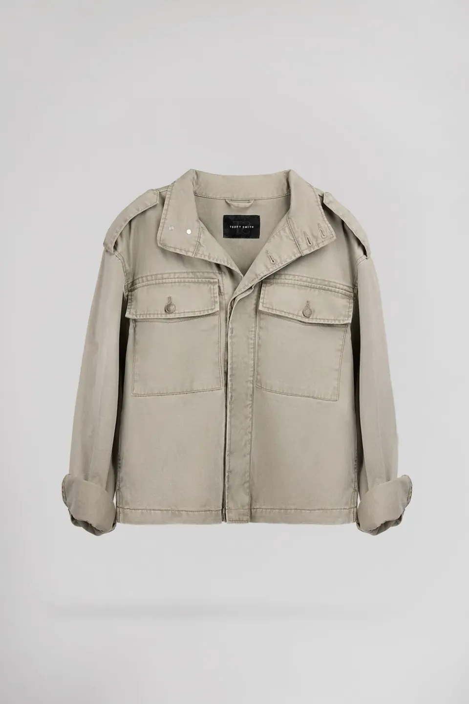 Teddy Smith B-Dakota Giacca Donna Bleach Kaki Corta Cotone