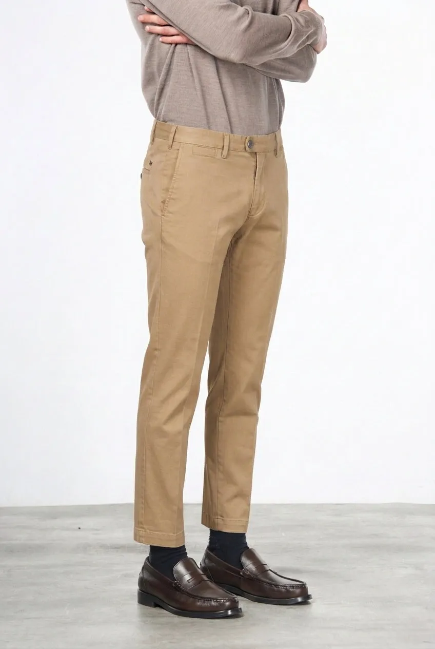 Mason's New York chino uomo beige scuro regular lana