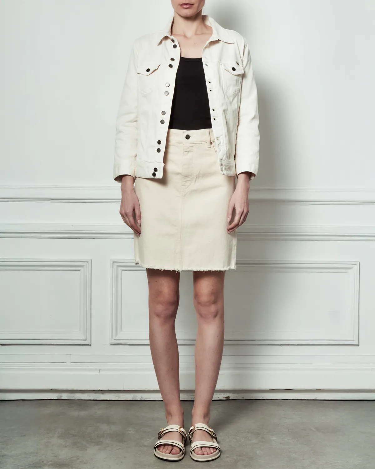 acquaverde Carmen giacca western Cream aderente