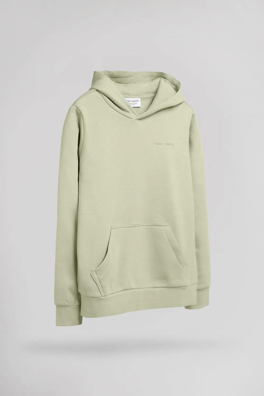 Teddy Smith S-Nark Hoody JR felpa cappuccio verde salvia bambino