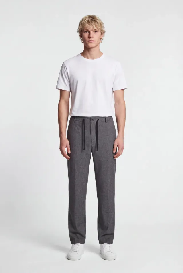 Teddy Smith P-Felix Mélange Black pantalone relaxed grigio
