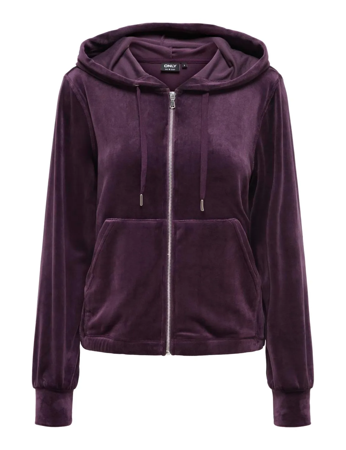 ONLY ONLREBEL felpa donna zip cappuccio taglia M