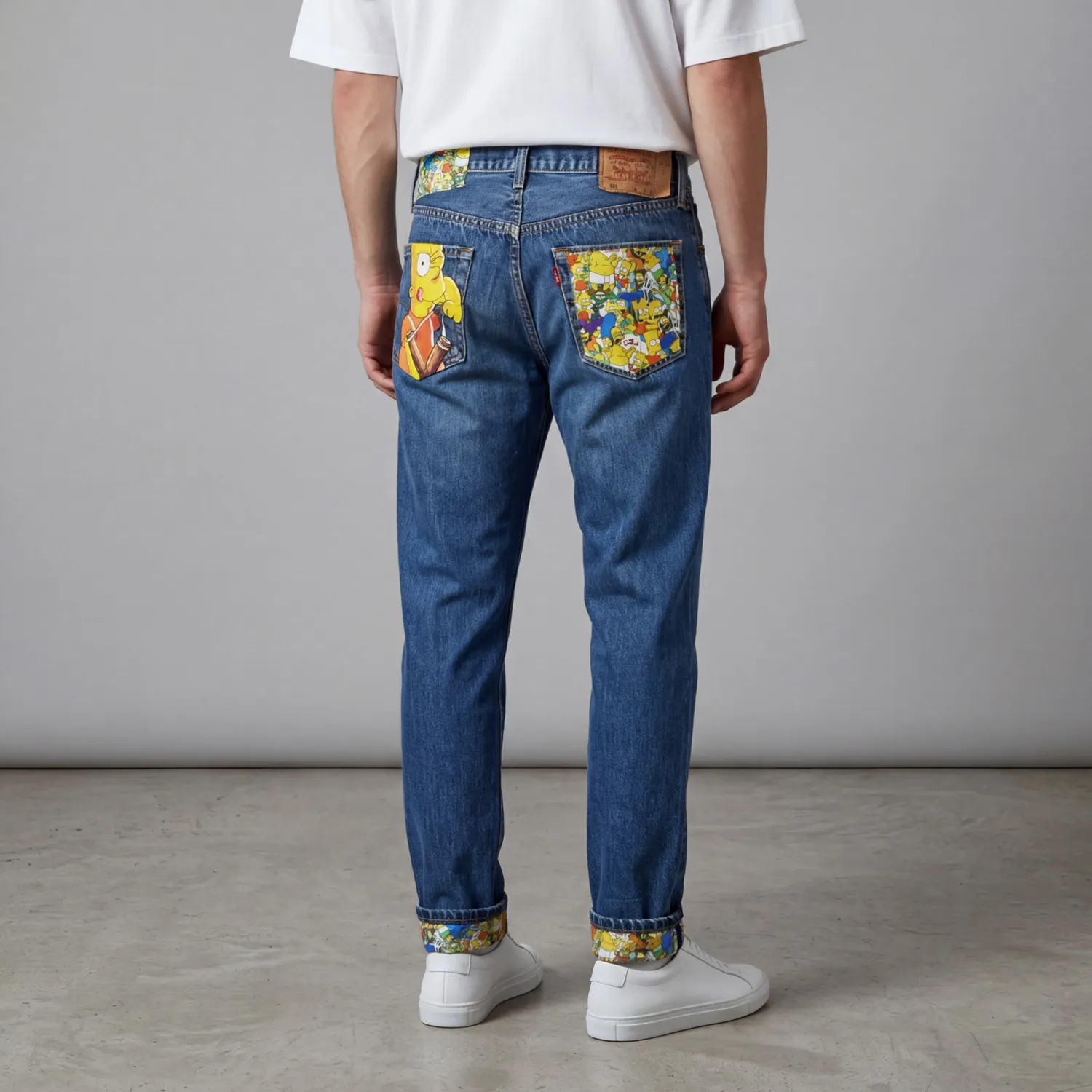 Levi's Vintage Bart Simpson jeans dipinti a mano