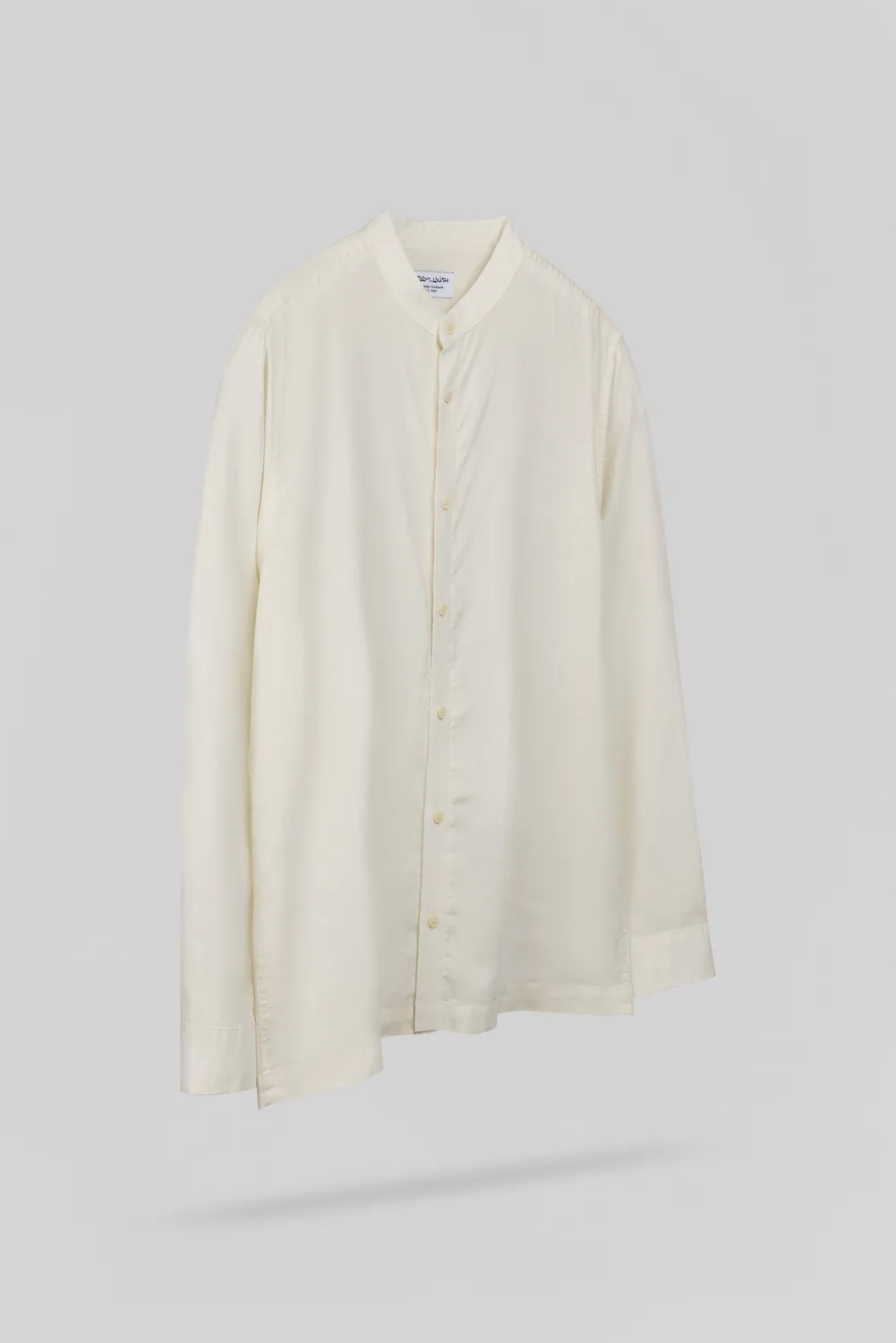 Teddy Smith C-Jord ML Camicia Uomo Cream Collo Mao Lino