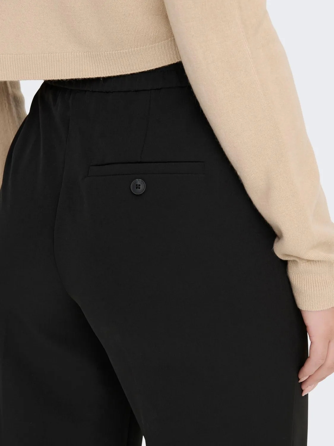 Only Onlkira-Mellie pantaloni donna vita alta larghi