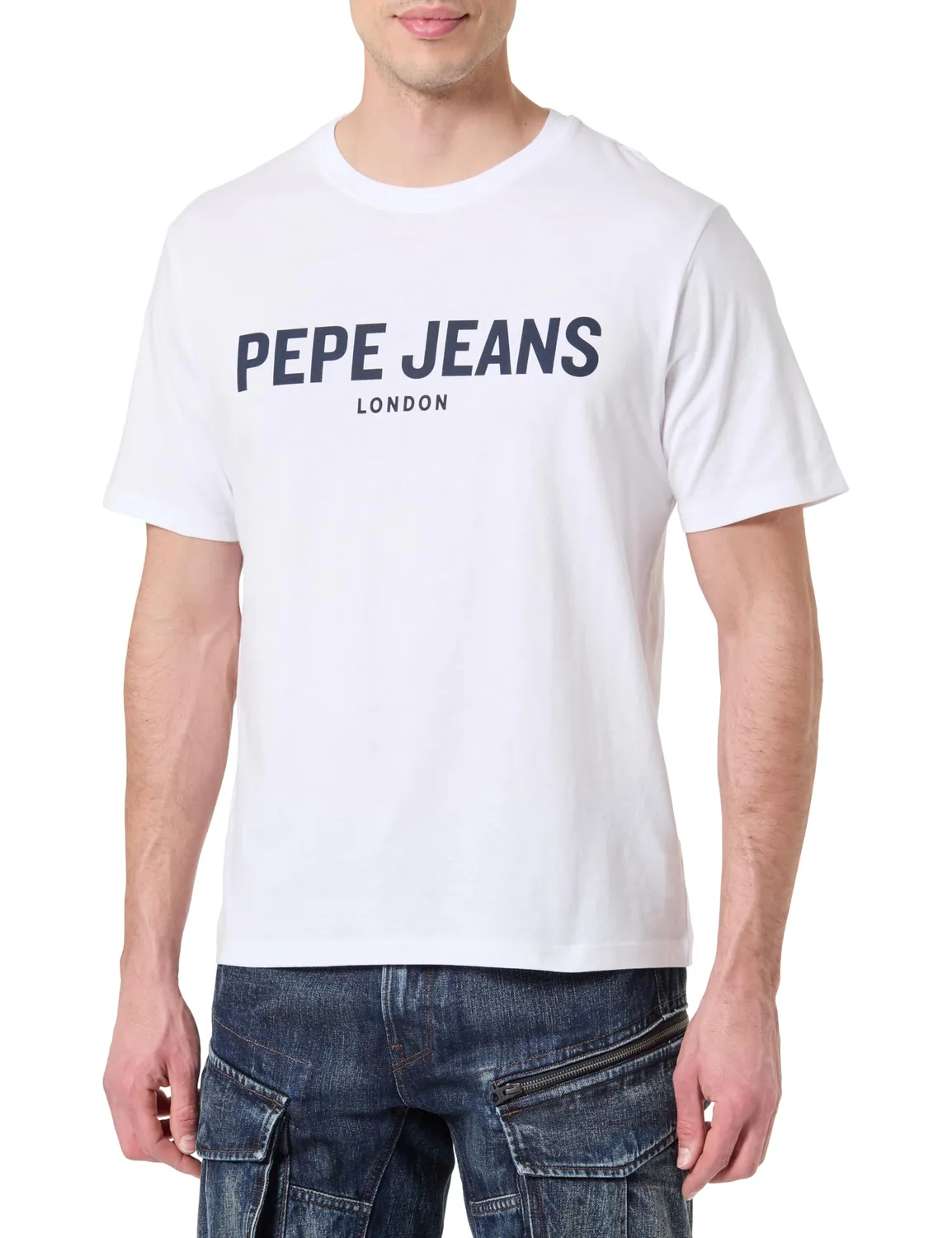 Pepe Jeans Basic Big Logo T-Shirt Uomo Slim Cotone