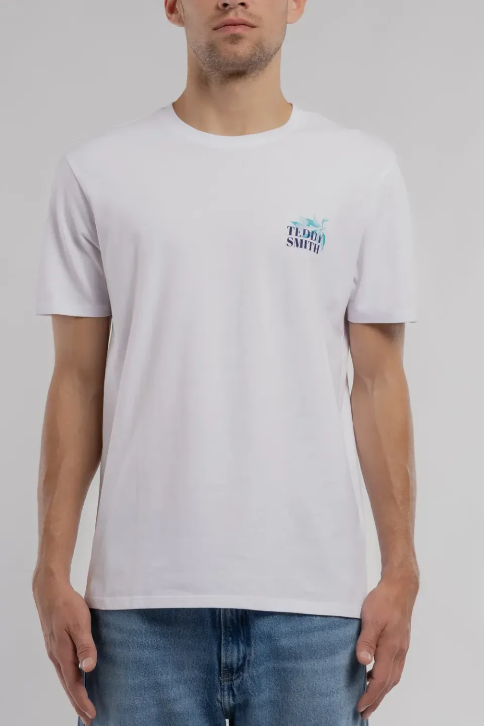 Teddy Smith T-Land t-shirt bianca cotone stampa