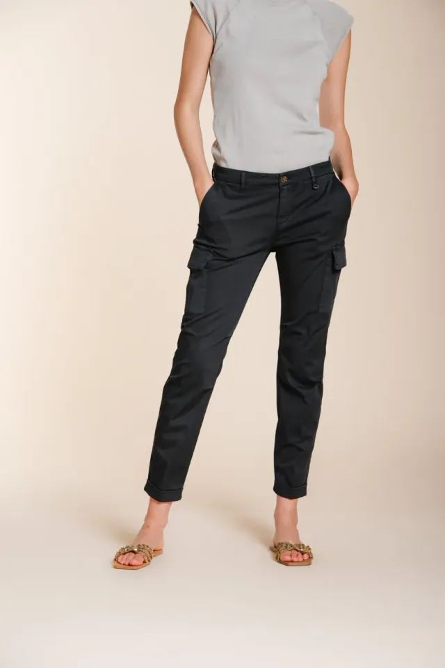 Mason's Chile City cargo donna nero slim gabardina