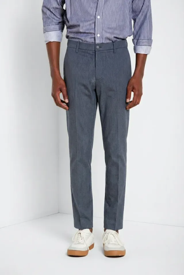 Mason's Osaka chino blu navy gessato carrot fit