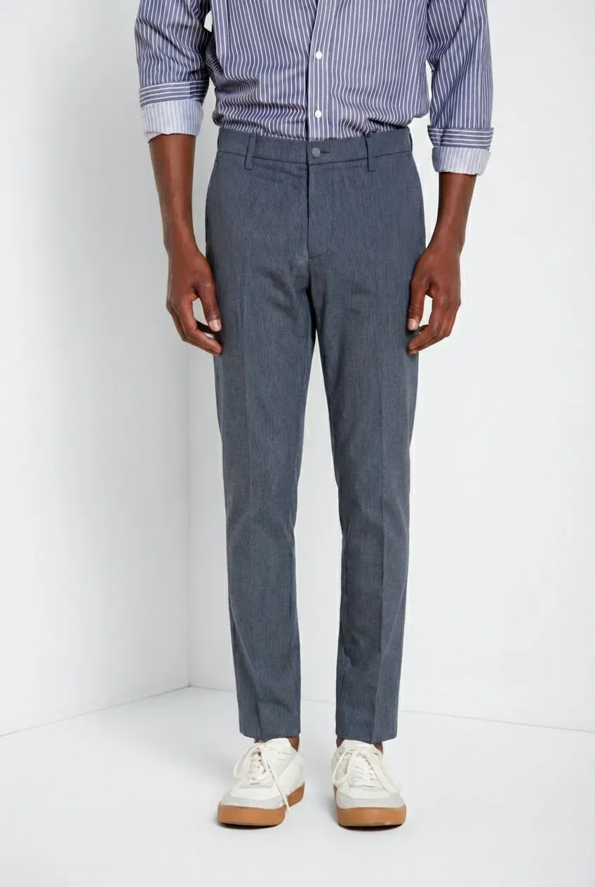 Mason's Osaka chino blu navy gessato carrot fit