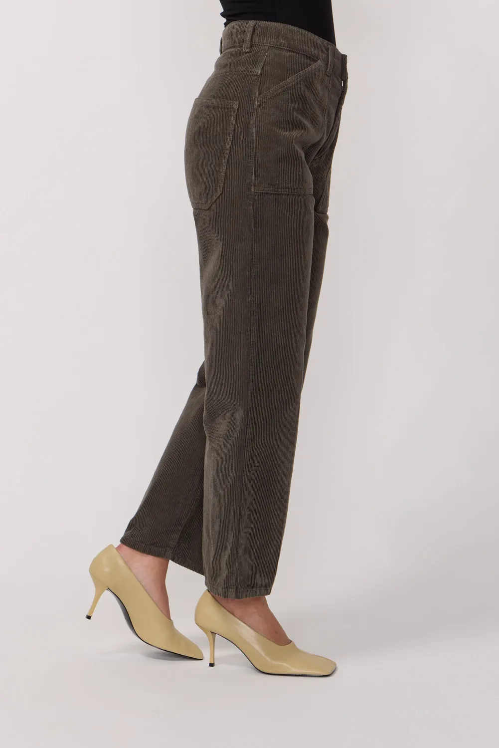 acquaverde Eddy pantaloni velluto verde muschio