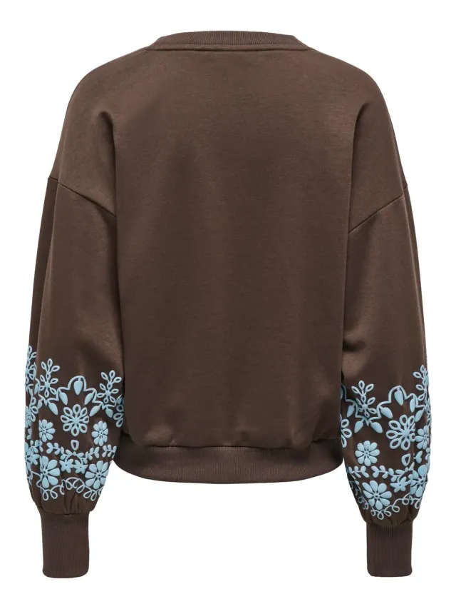 ONLY Onlbrooke felpa girocollo donna bracken fiori