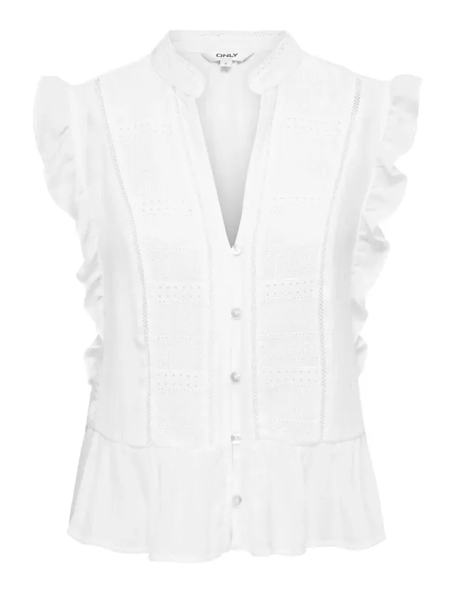 ONLY Onlhenny top bianco taglia L