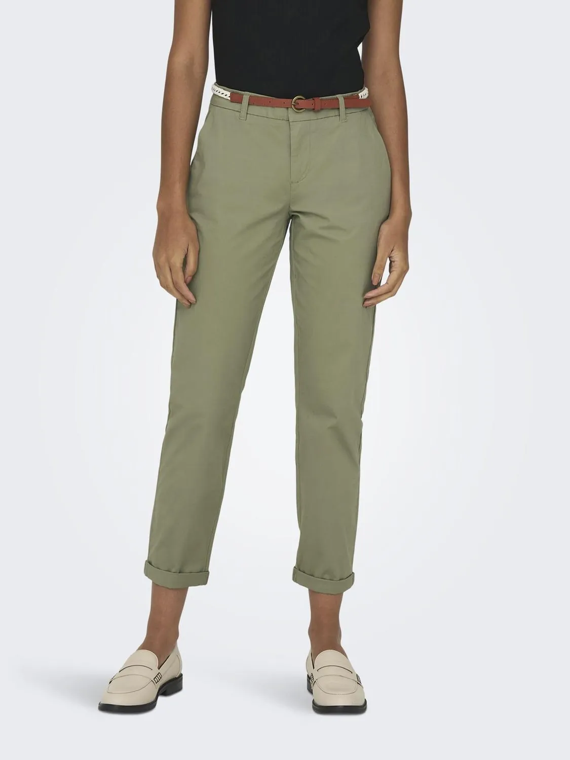 ONLY Onlbiana Regular Fit pantaloni chino donna humus