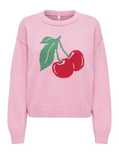 ONLY Onlelise Life LS O-Neck Knt maglia L manica lunga