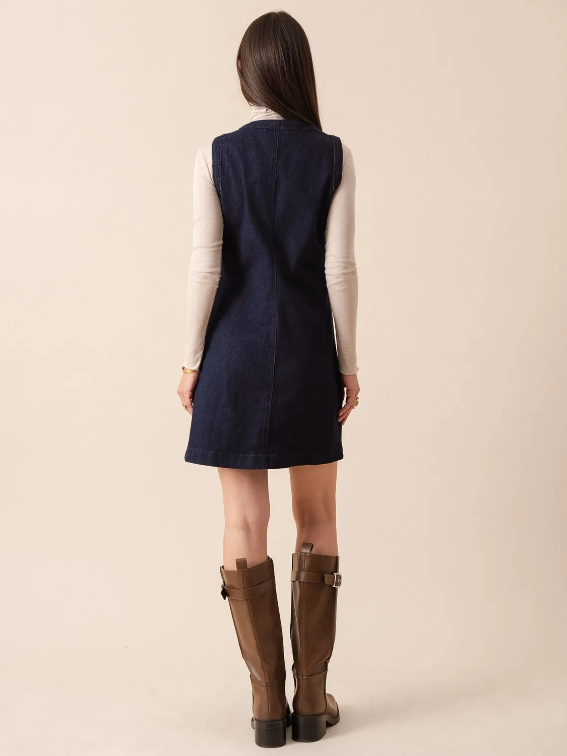 Oraije Ricci vestito cotone grezzo bottoni