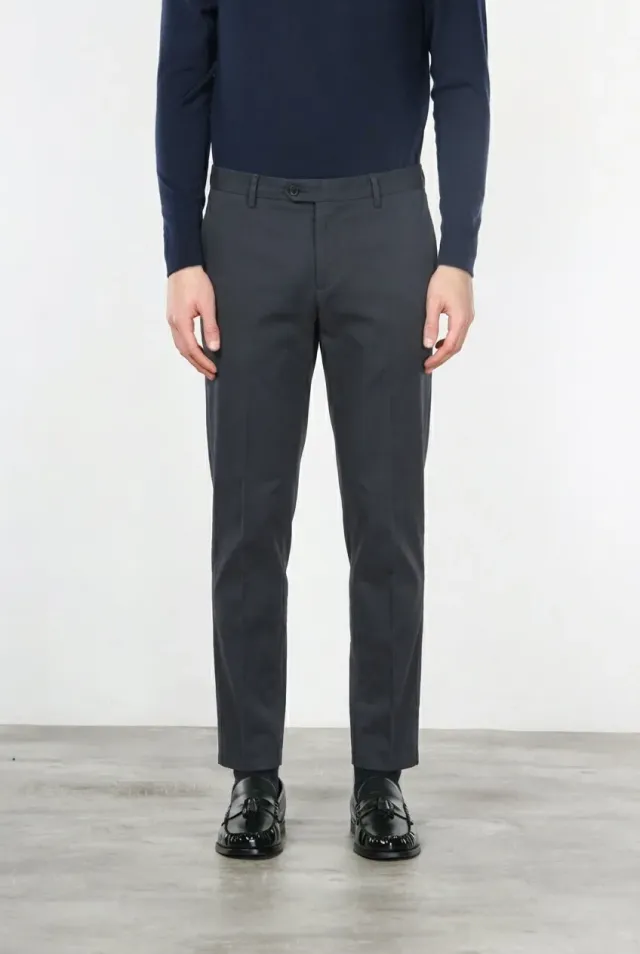 Mason's New York Pantalone Chino Gabardina Blu Notte Regular