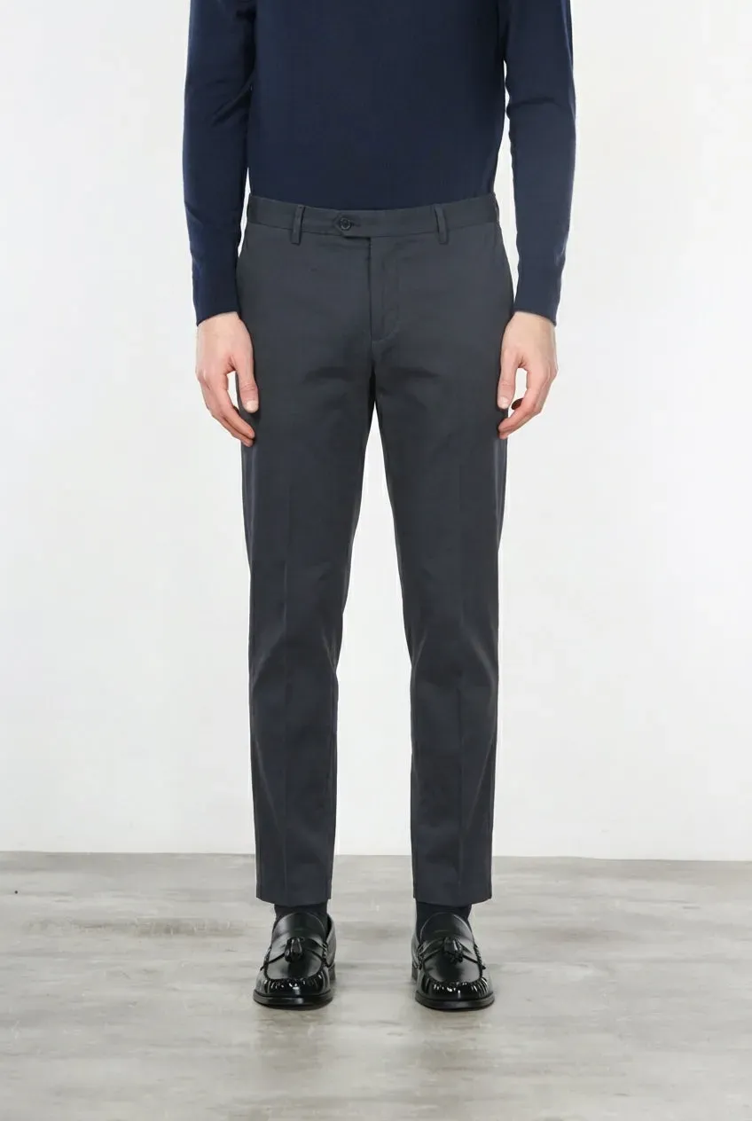 Mason's New York Pantalone Chino Gabardina Blu Notte Regular