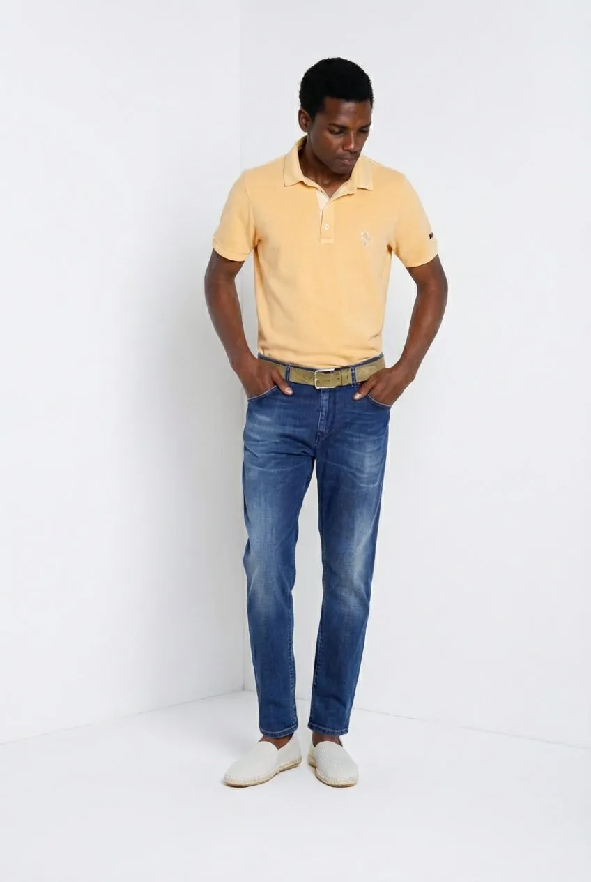 Mason's Leopardi polo uomo piquet corallo cotone