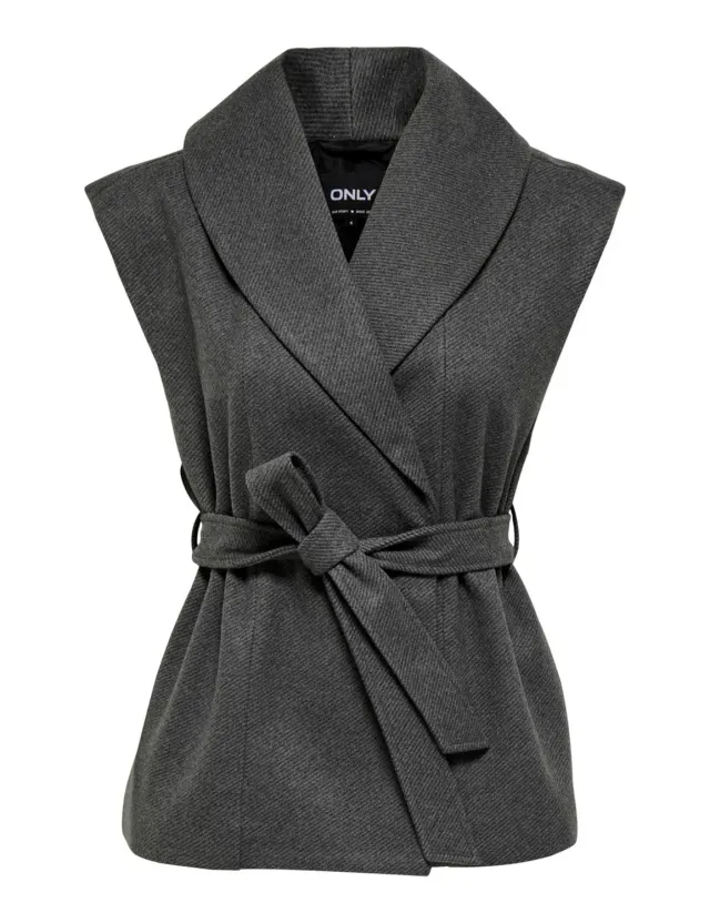 ONLY Onlbianca Waistcoat gilet grigio melange medio