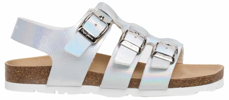 Pepe Jeans Oban Glory G sandali bimba 33 EU grigio argento