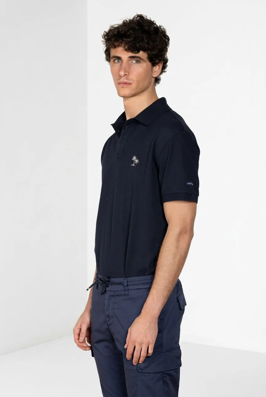Mason's Leopardi Polo Uomo Blu Navy Piquet Cotone