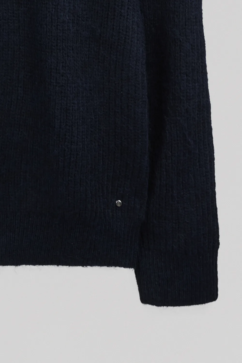 Teddy Smith P-Clayton maglione zip blu navy misto lana