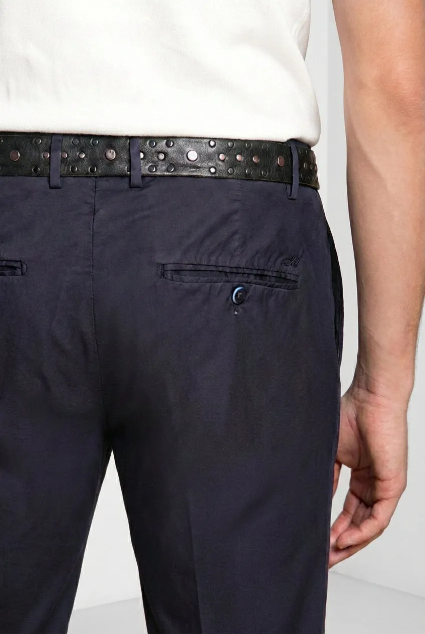Mason's Milano pantalone chino blu notte gabardina stretch