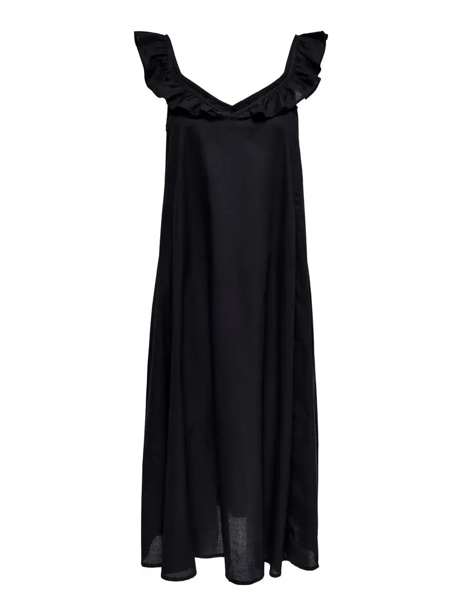 ONLY Onlallie Life Vestito Donna Lungo con Bretelle