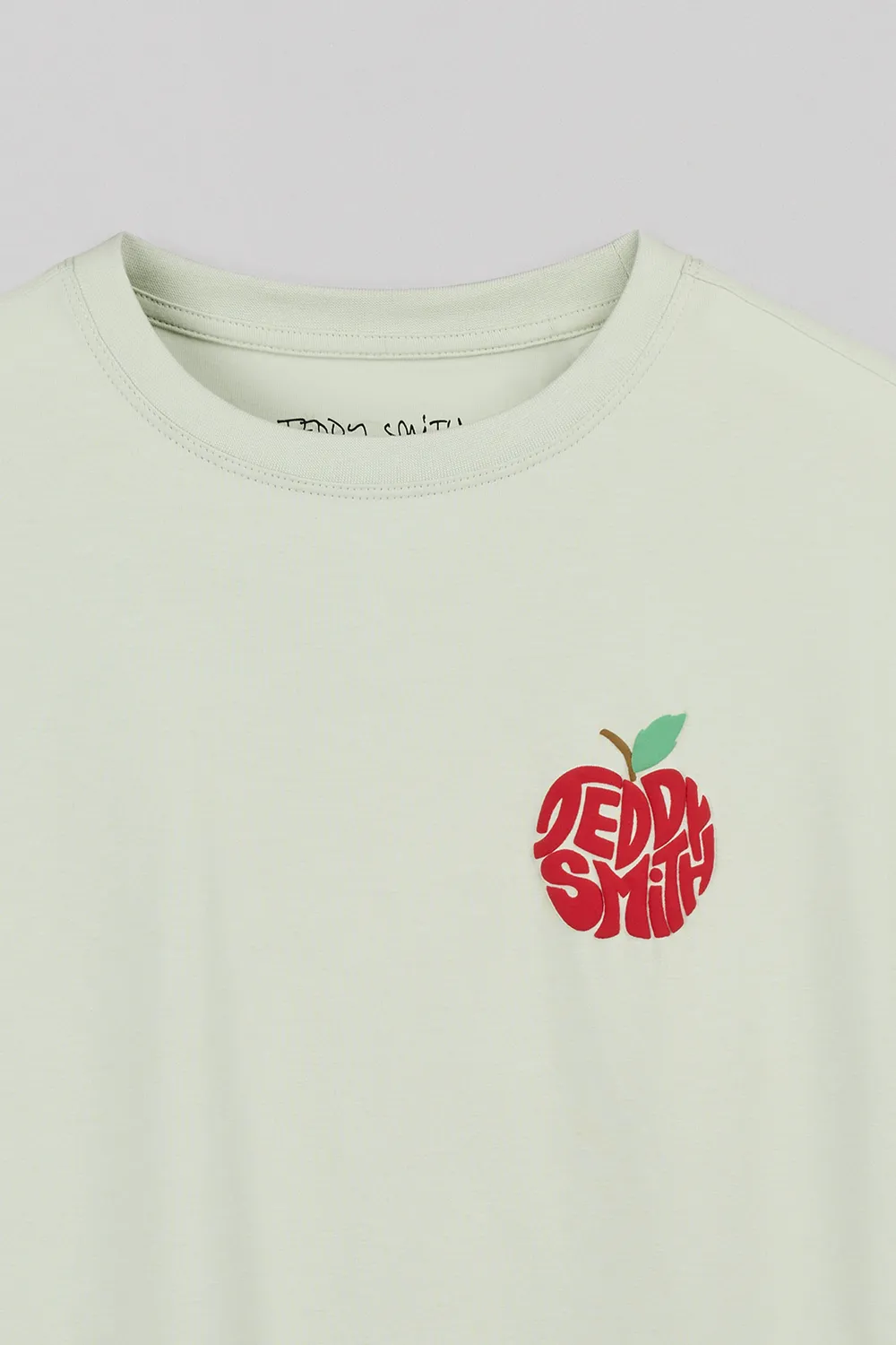 Teddy Smith T-Pom t-shirt ragazzo verde mela cotone