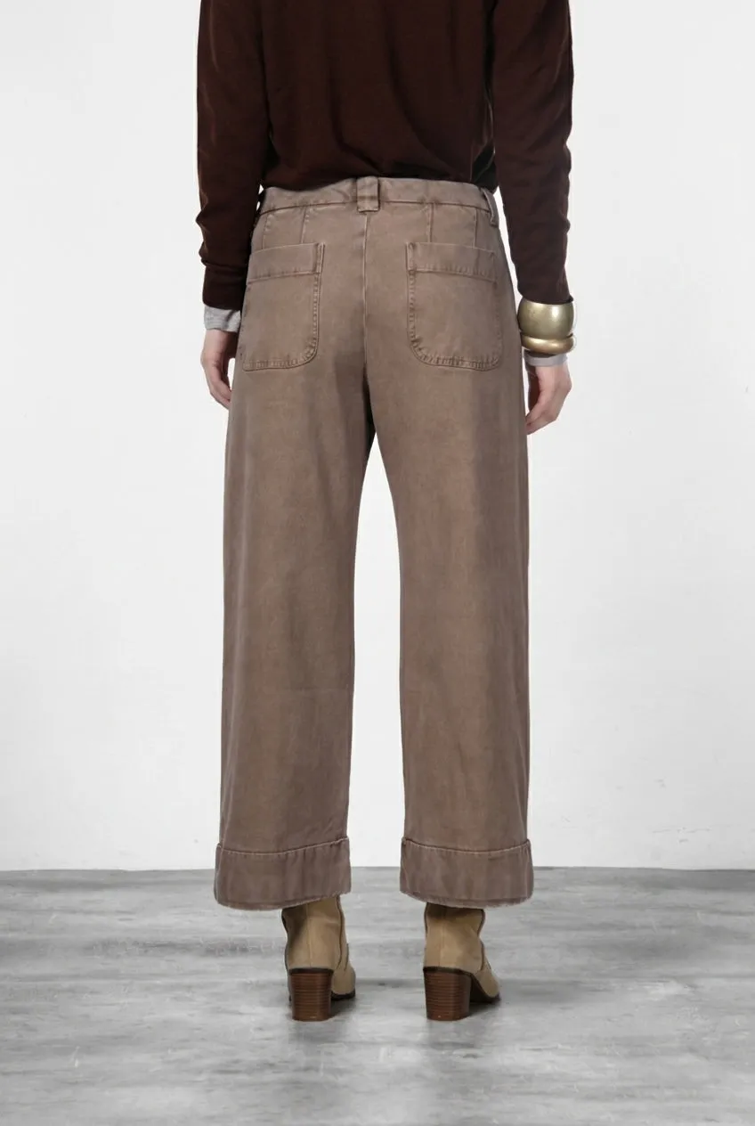Mason's New York Studio Crop chino donna beige scuro straight fit