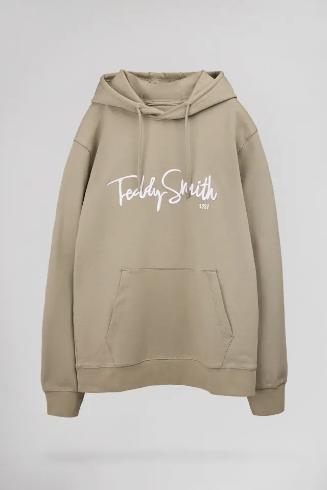Teddy Smith S-Evry Hoody felpa kaki bleach