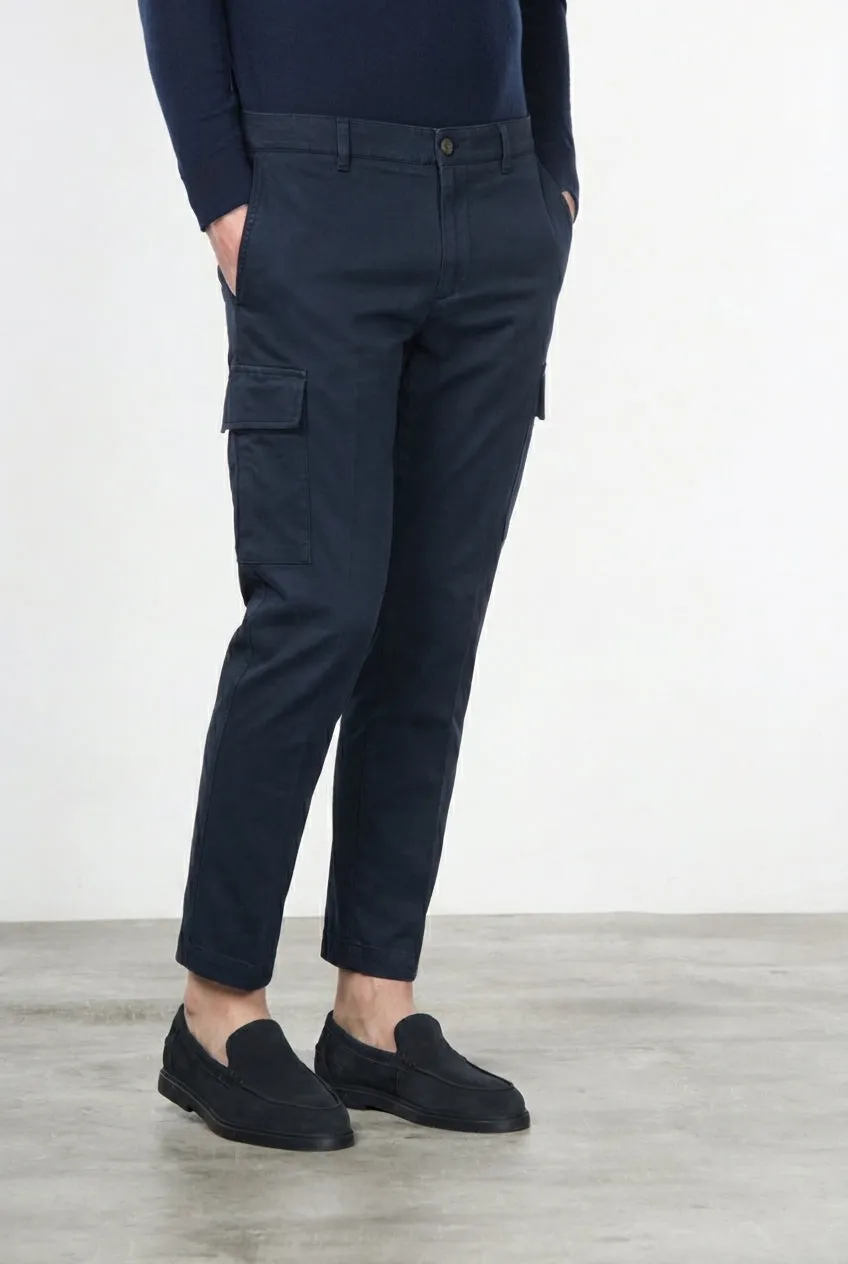 Mason's Chile pantalone cargo blu navy regular fit
