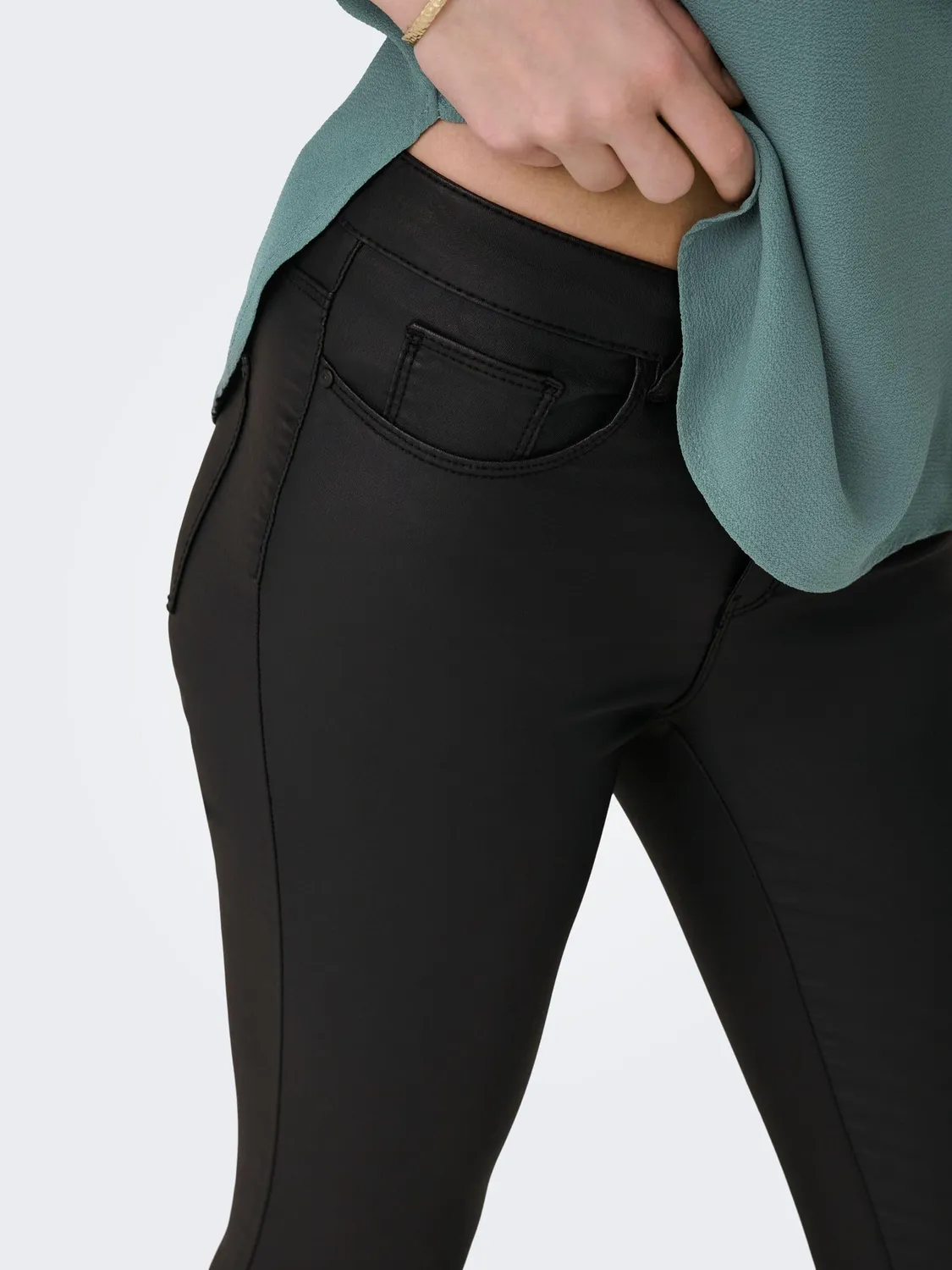 Only Shape skinny jeans donna M/L30 blu scuro vita alta
