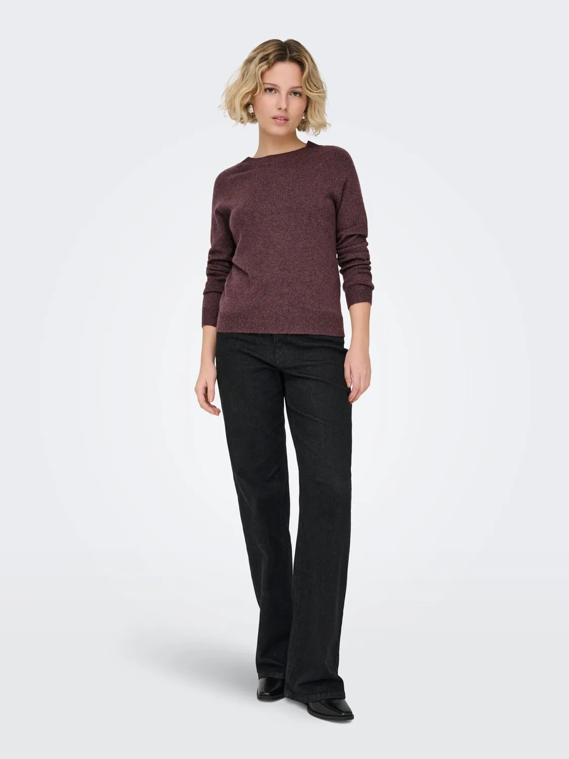 ONLY ONLRICA Pullover Rose Brown collo alto