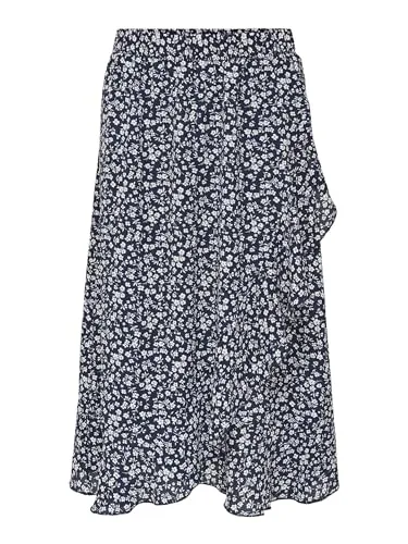 Only Onlcarly Gonna Lunga Donna XS con Volant Fluida