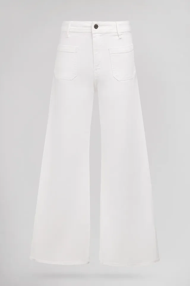 Teddy Smith P-Josefa 4PP DY jeans flare donna bianco L32