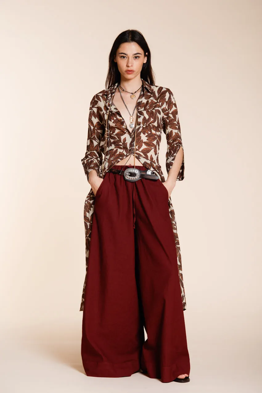 Mason's Portofino chino jogger donna bordeaux wide
