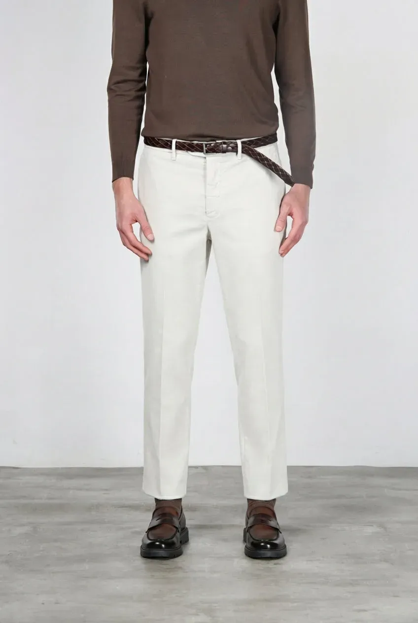 Mason’s Paris chino uomo velluto bianco