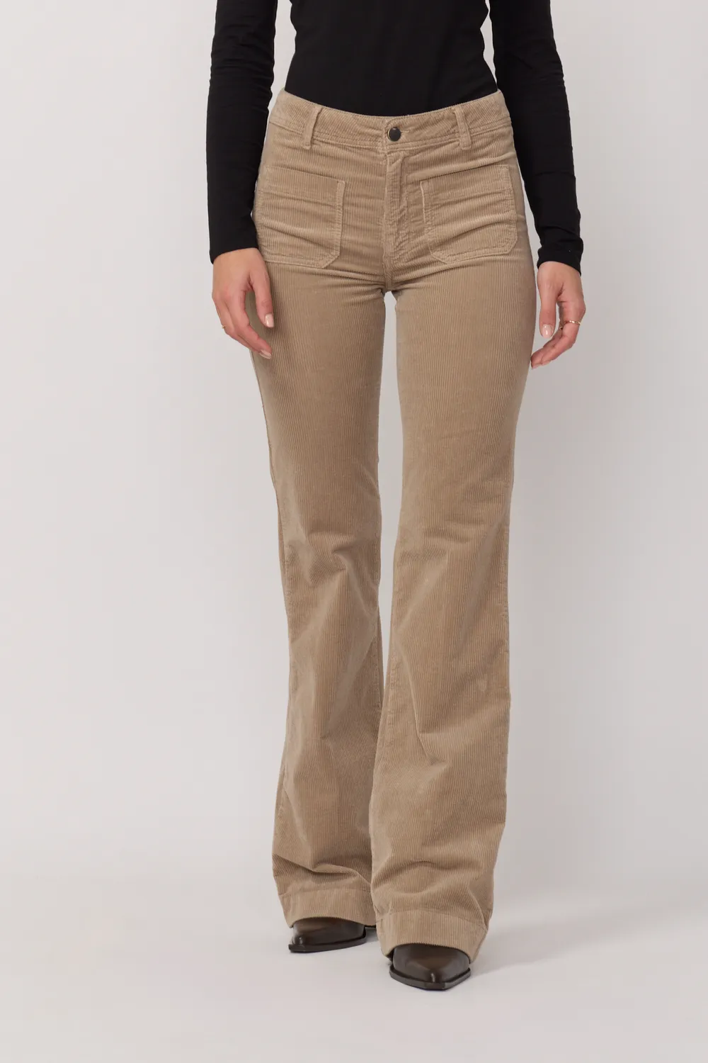acquaverde Charlotte pantalone velluto argile bootcut
