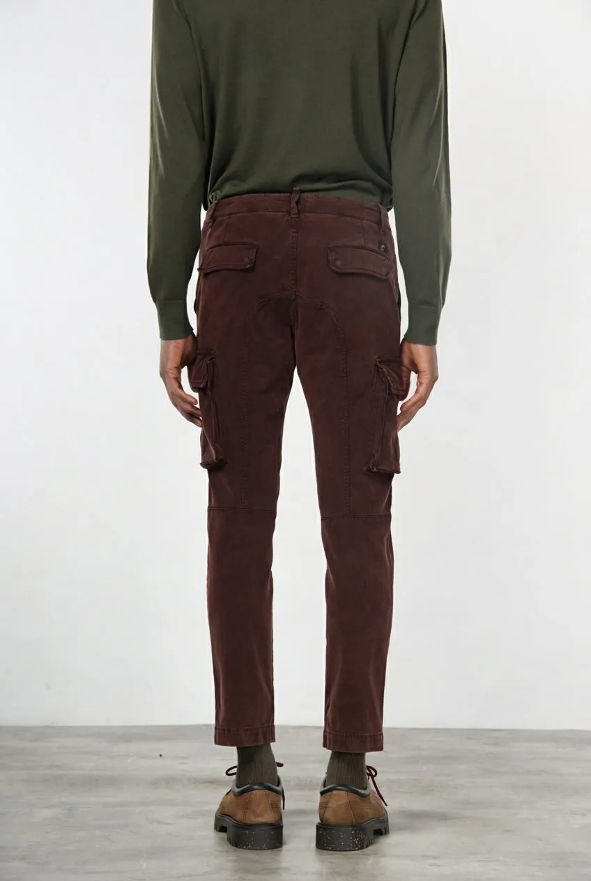 Mason's Chile pantalone cargo vinaccia extra slim