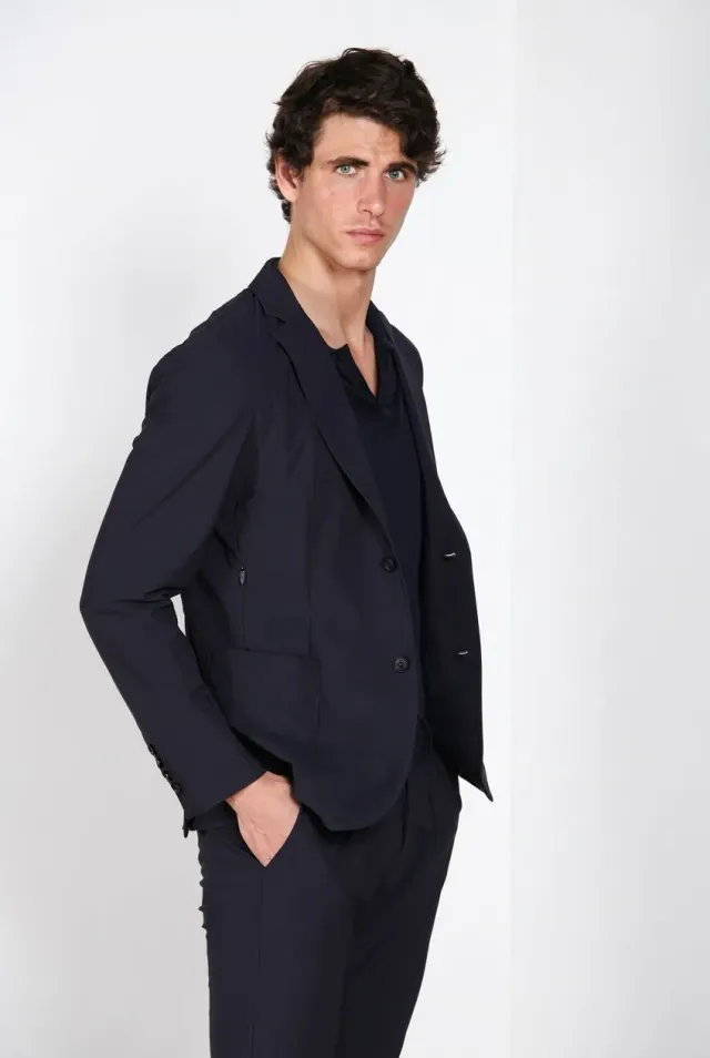 Mason's Da Vinci Tech Dynamic Blazer Uomo Blu Navy Tecnico