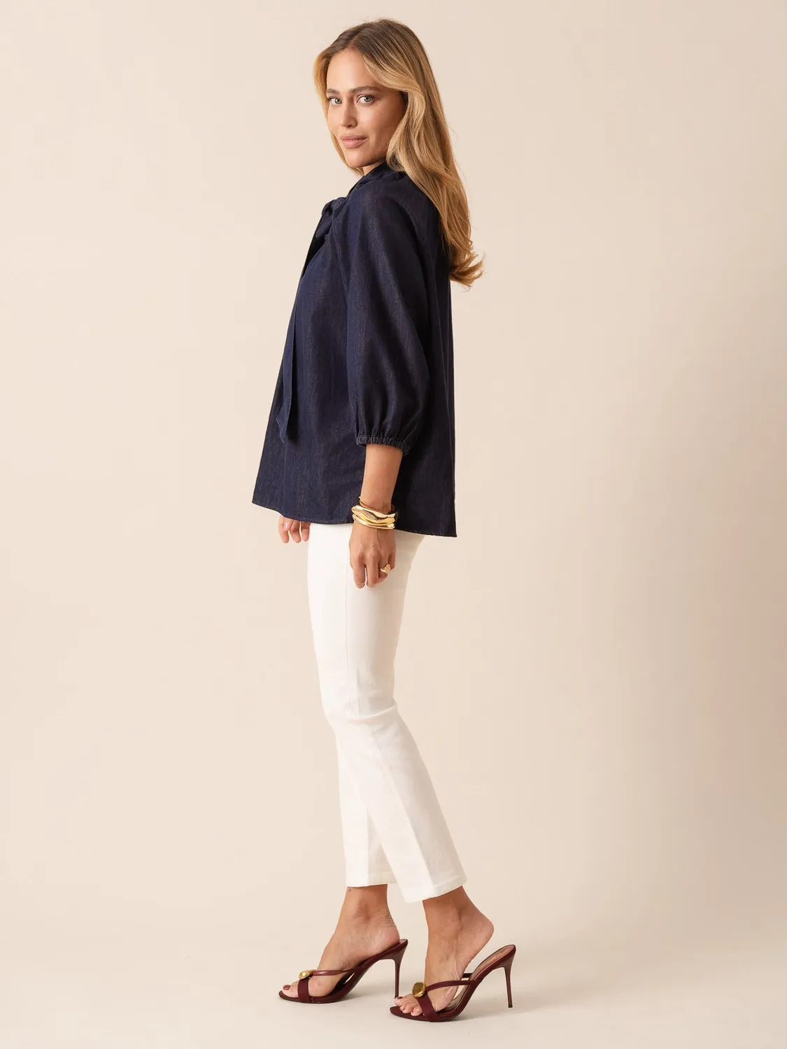 Oraije Charlotte camicia denim oversize brut