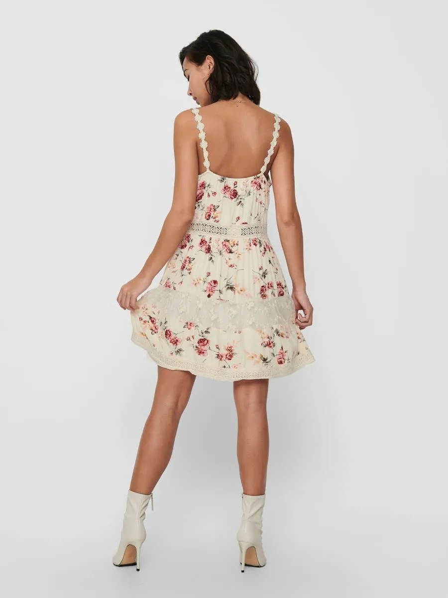 Only Onlkarmen abito corto donna spalline sottili