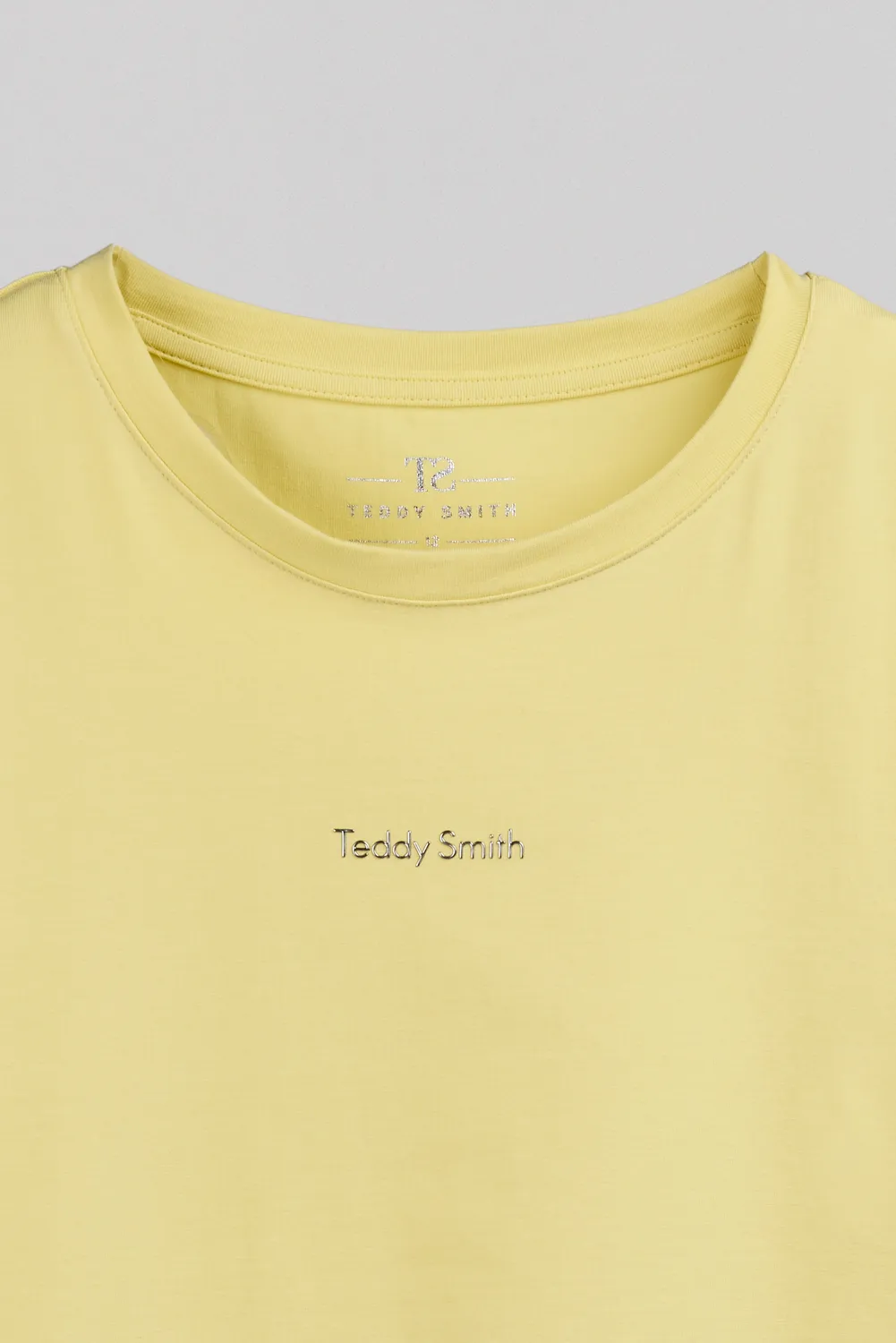 Teddy Smith T-Ribelle MC JR T-Shirt Bimba Giallo Cotone Elasticizzato